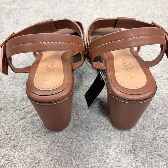 New! Beautiful Armani Exchange brown platform sandal size 11 - Picture 8 of 9